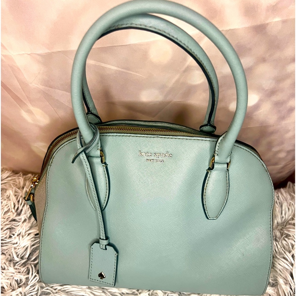Kate Spade Leather Powder Blue Handbag